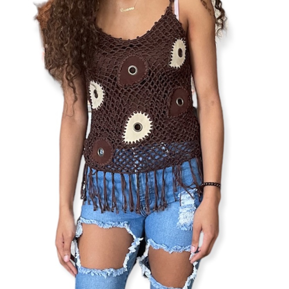 She’s Boho style western  cowgirl small tank with lining.